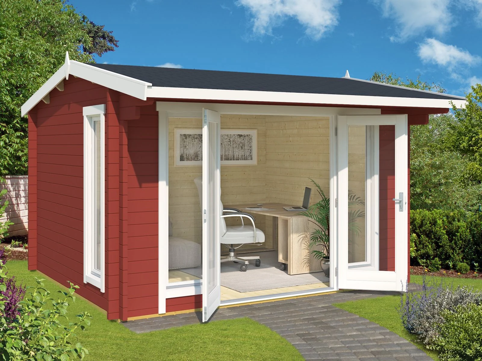 Lasita Gartenhaus Jubilee 44, schwedenrot