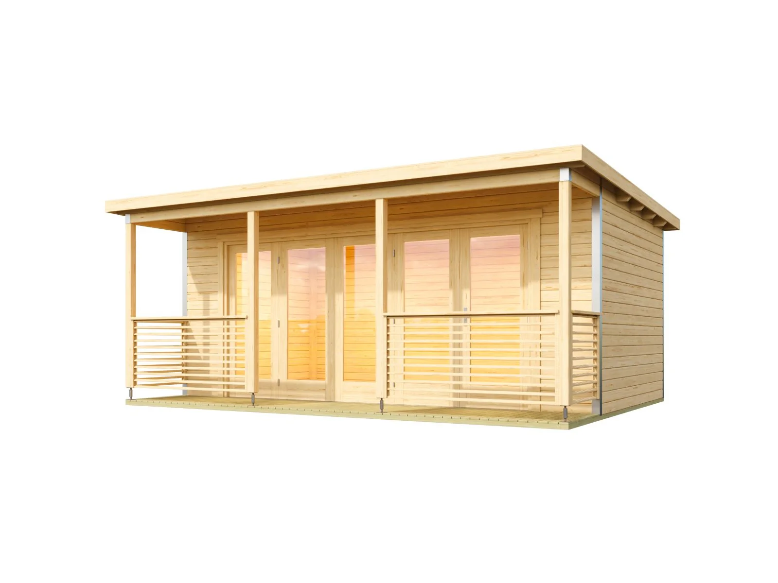 Lasita Gartenhaus Liverpool 2 , naturbelassen, 44 mm - Image 2