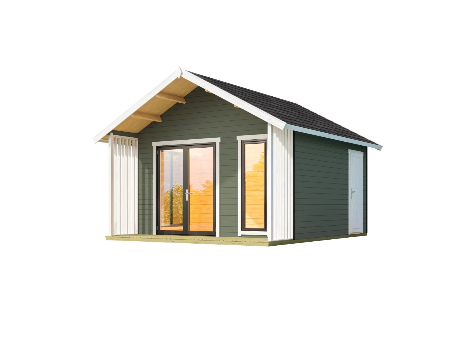 Lasita Gartenhaus Murano 1, grüngrau, 44 mm - Image 3