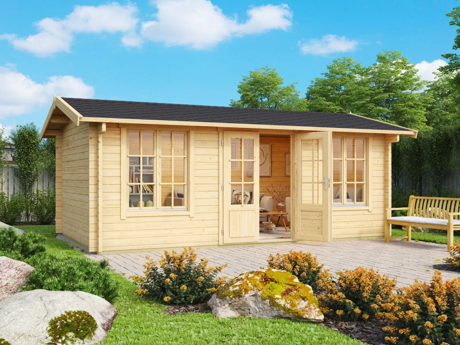 Lasita Gartenhaus Pembrokeshire 53 natur 44 mm