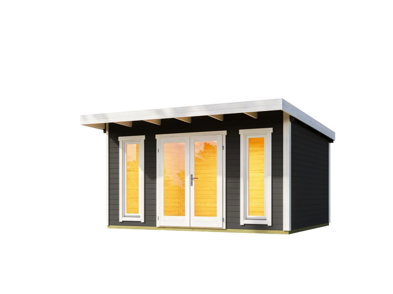 Lasita Gartenhaus Sizilien 1 carbongrau 44 mm - Image 2