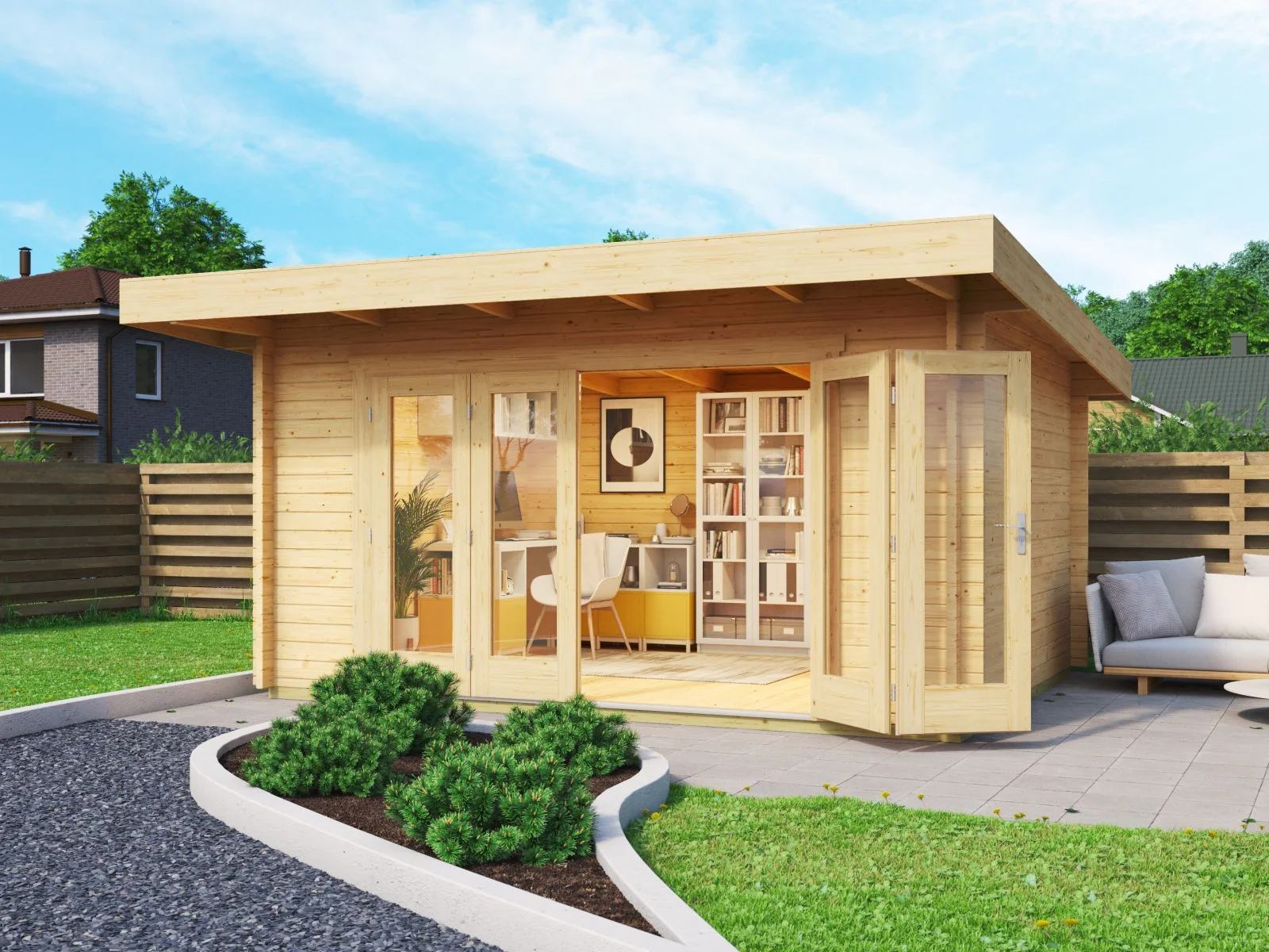 Lasita Gartenhaus Sussex 1 naturbelassen 44 mm