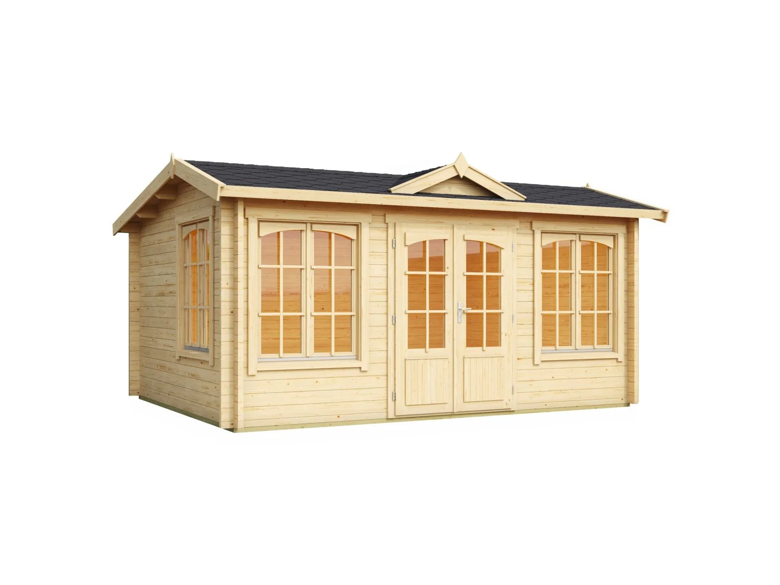Lasita Gartenhaus Windsor natur 44 mm - Image 2