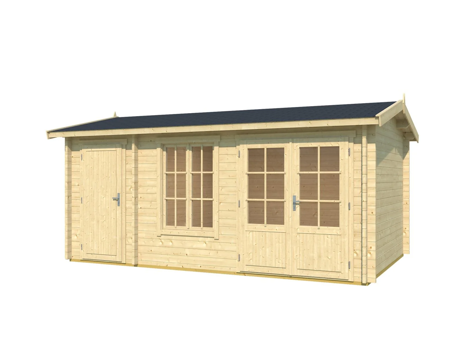 Lasita Gartenhaus Wrexham 2 natur 44 mm - Image 2