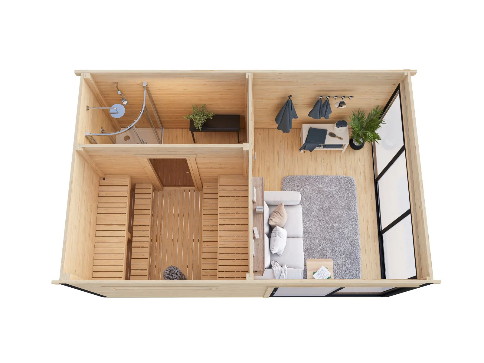 Lasita Saunahaus Domeo 1, carbongrau - Image 3