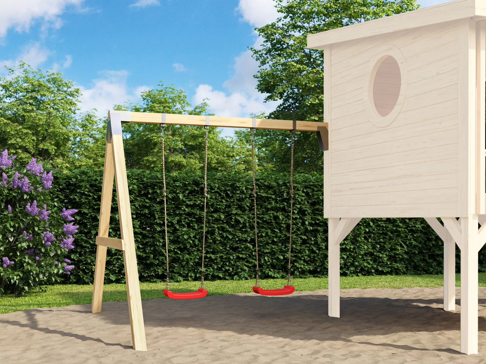 Lasita Schaukel-Set für Kinderspielhaus Trivoli 1 naturbelassen - Image 4