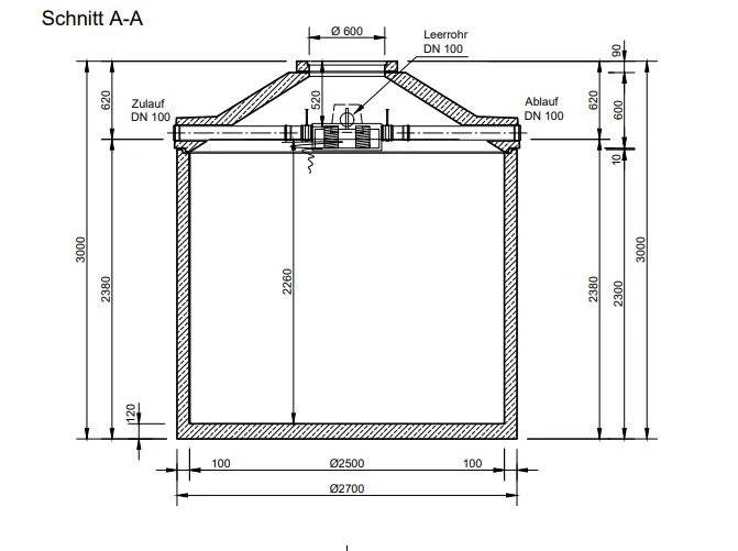 Mall Betonzisterne Family 11000 Liter, begehbar, mit Patronenfilter - Image 3