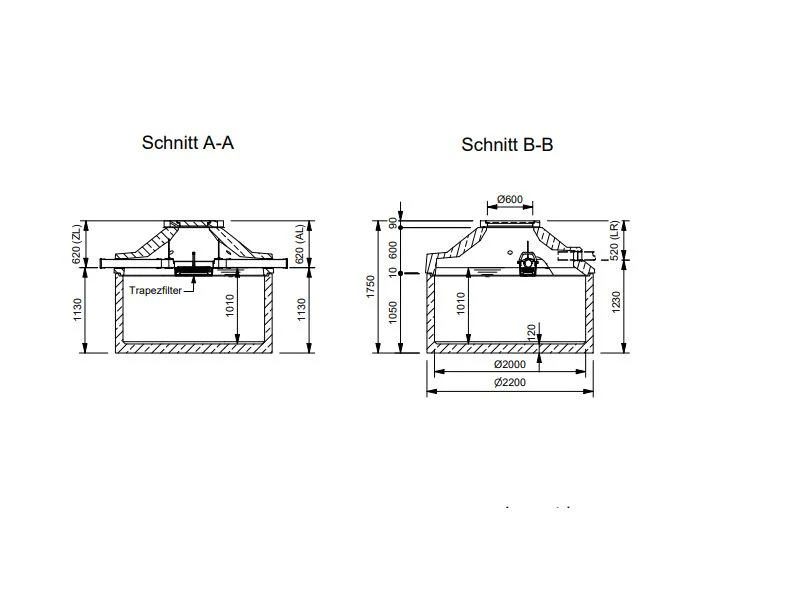 Mall Betonzisterne Family 3200 Liter, begehbar, mit Trapezfilter - Image 3