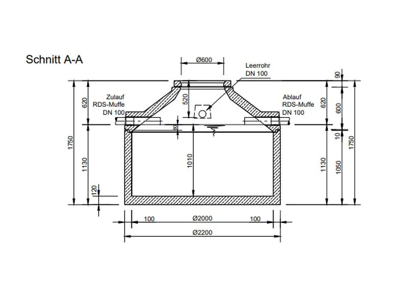 Mall Betonzisterne Family 3200 Liter, begehbar, ohne Filter - Image 2