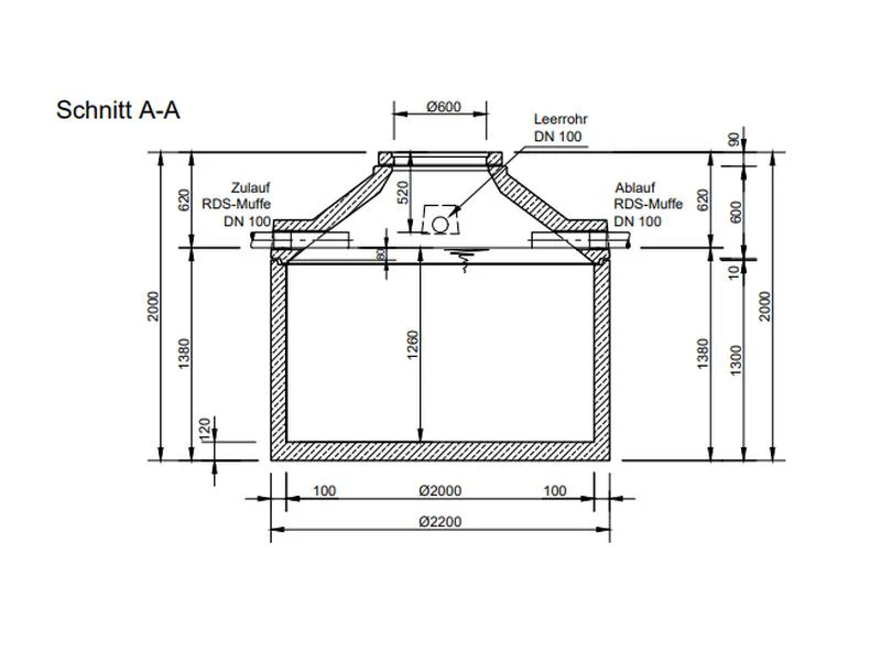 Mall Betonzisterne Family 3900 Liter, begehbar, ohne Filter - Image 2