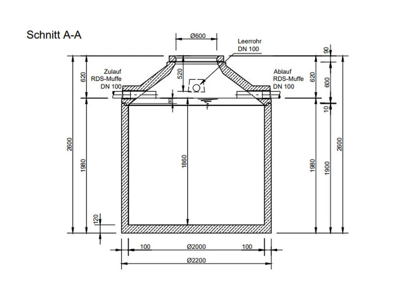 Mall Betonzisterne Family 5800 Liter, begehbar, ohne Filter - Image 2