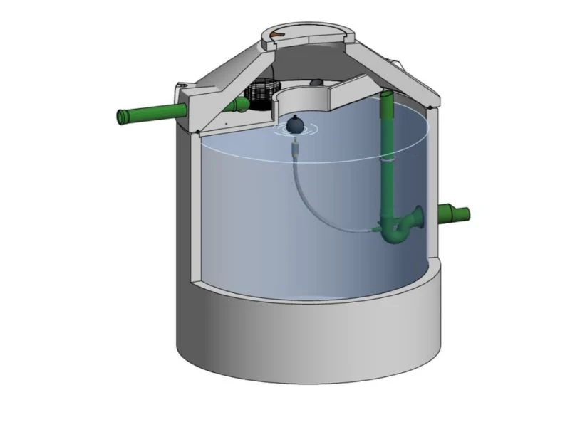 Mall Retentionszisterne Reto 7000 Liter, mit Filerkorb, begehbar