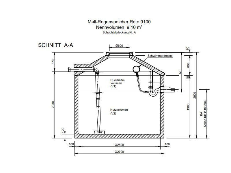 Mall Retentionszisterne Reto 9100 Liter, begehbar - Image 2