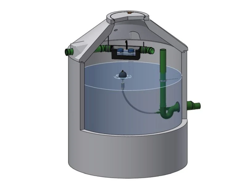 Mall Retentionszisterne Reto Family 8000 Liter, begehbar, mit Patronenfilter