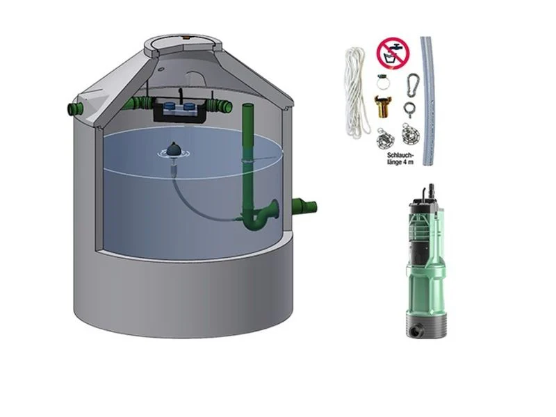 Mall Retentionszisterne Reto Family inkl. Garten-Set Fontana, 11000 Liter