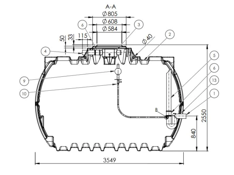 Nautilus Atlantis Premium 12.500 Liter Retentionszisterne - Retentionsvolumen 8000 L - Image 3