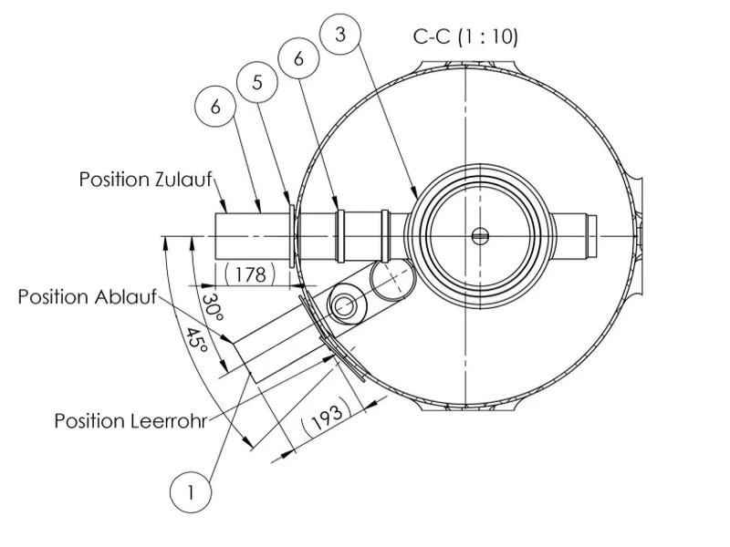 Nautilus Flachtank-Zisterne Hudson 5.000 Liter mit Pumpensumpf, Korbfilter & Siphon - Image 3