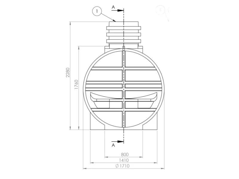 Nautilus Zisterne Eco-Line 5000 Liter mit 3 Lippendichtungen - Image 4