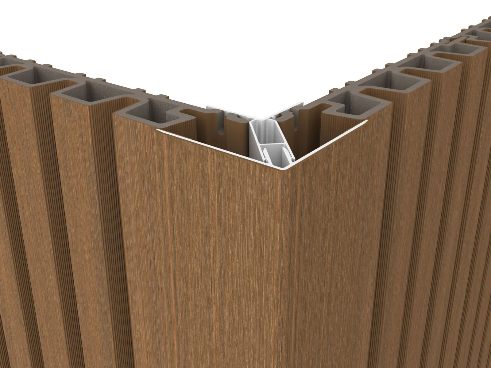 Linholm Fassadenprofil Alu-Coex Außeneckprofil Teak - Image 5