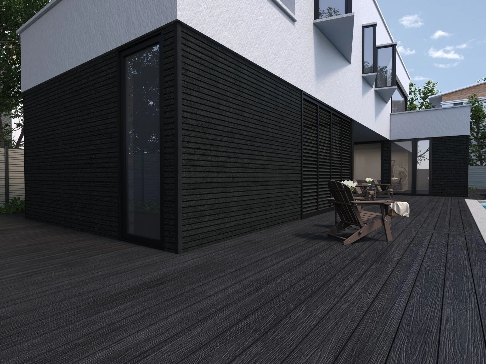 Linholm WPC Fassadenverkleidung, Castellation Pro 35, Ebony, Länge 390 cm - Image 4