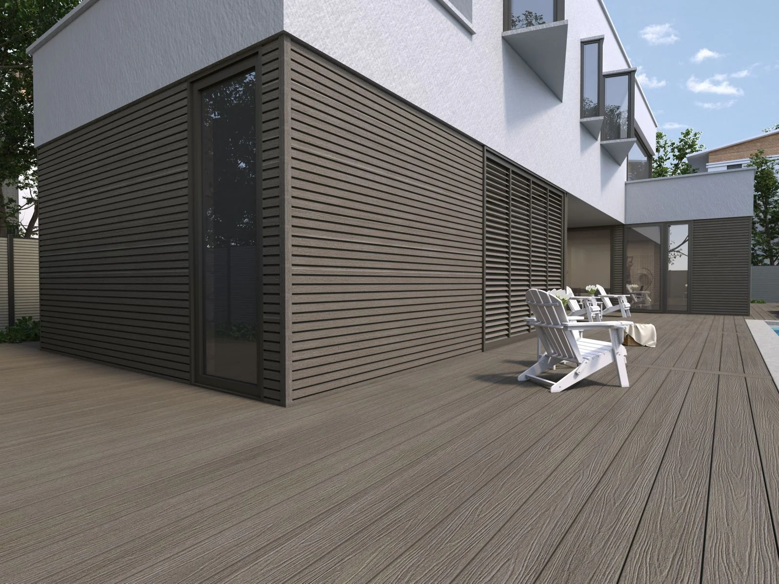 Linholm WPC Fassadenverkleidung, Castellation Pro 35, Silver Gray, Länge 390 cm - Image 4