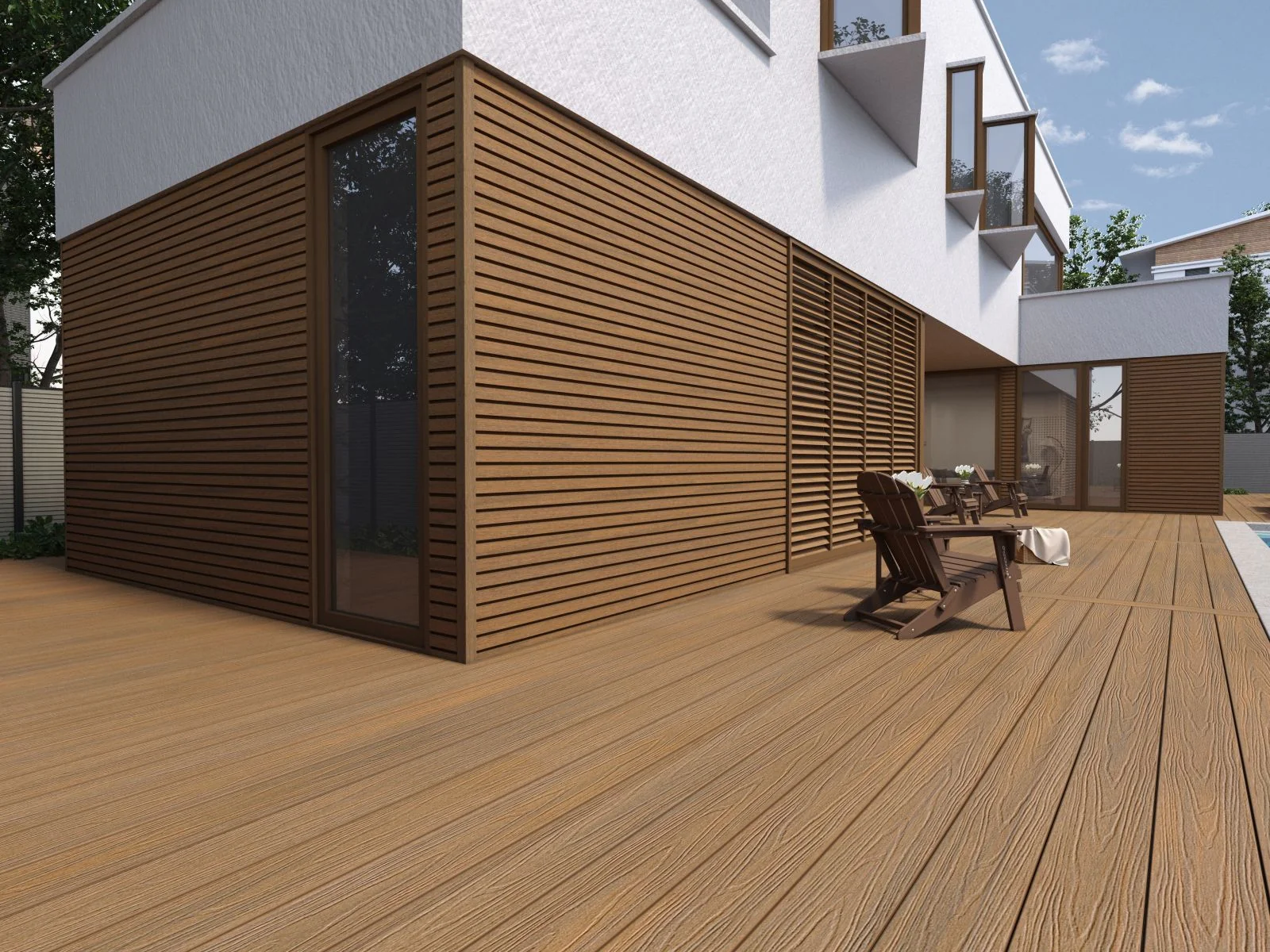 Linholm WPC Fassadenverkleidung, Castellation Pro 35 Teak, Länge 290 cm - Image 4