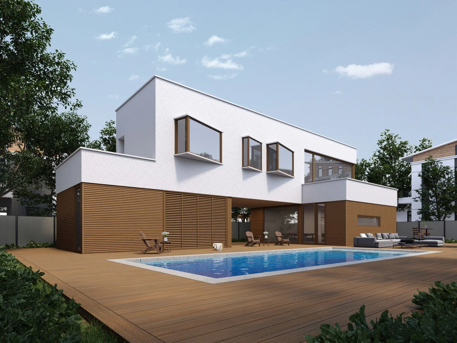 Linholm WPC Fassadenverkleidung, Castellation Pro 35 Teak, Länge 390 cm - Image 3