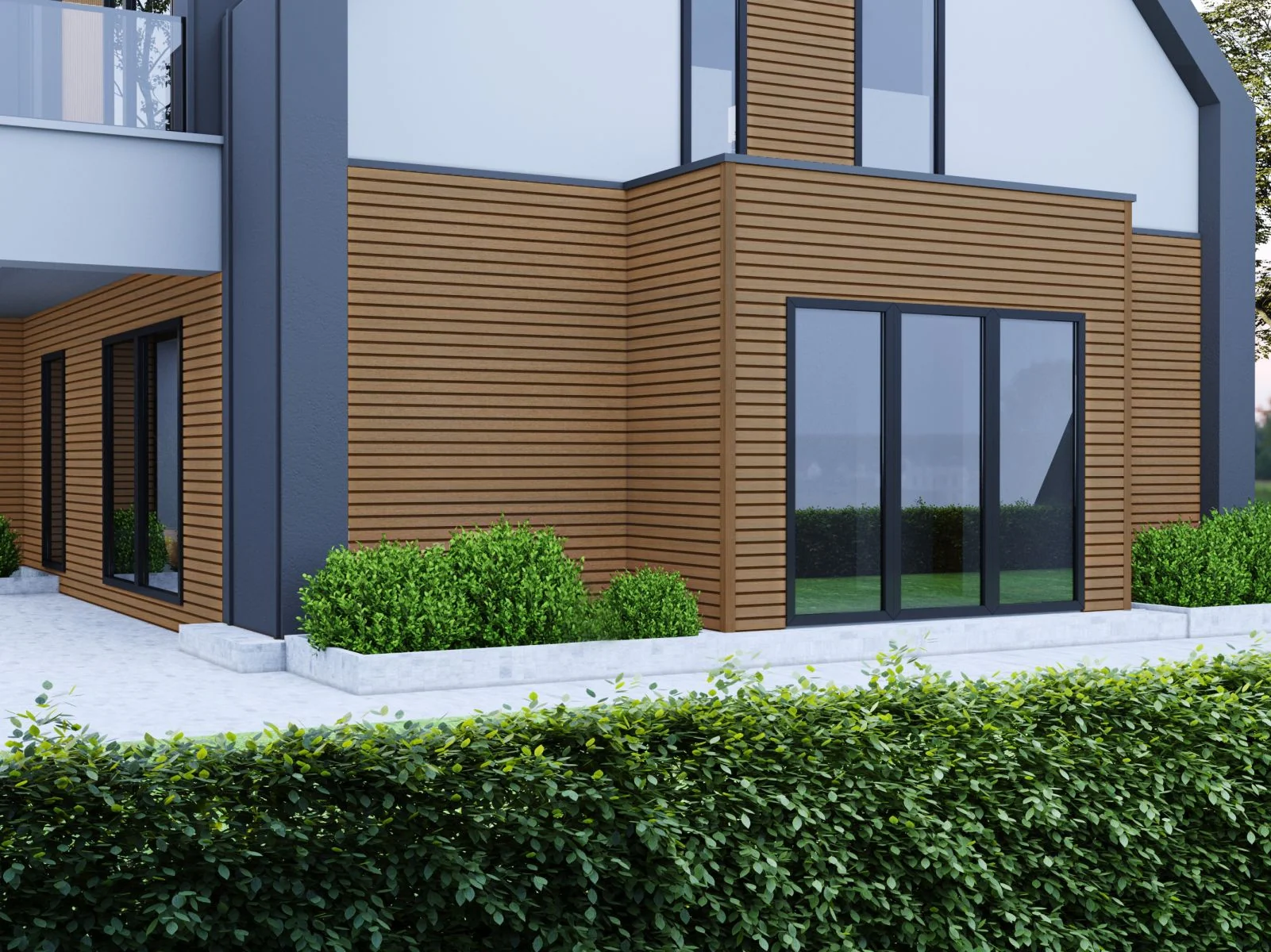 Linholm WPC Fassadenverkleidung, Castellation Pro 65, Teak, Länge 290 cm - Image 5