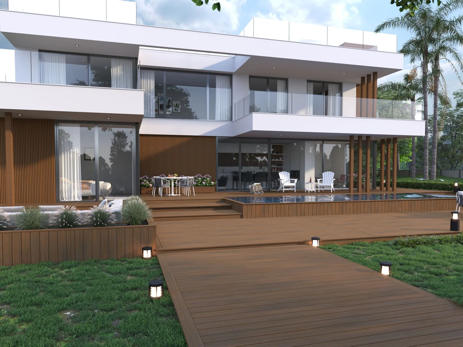Linholm WPC Terrassendiele Deluxe, Teak, Länge 400 cm - Image 4