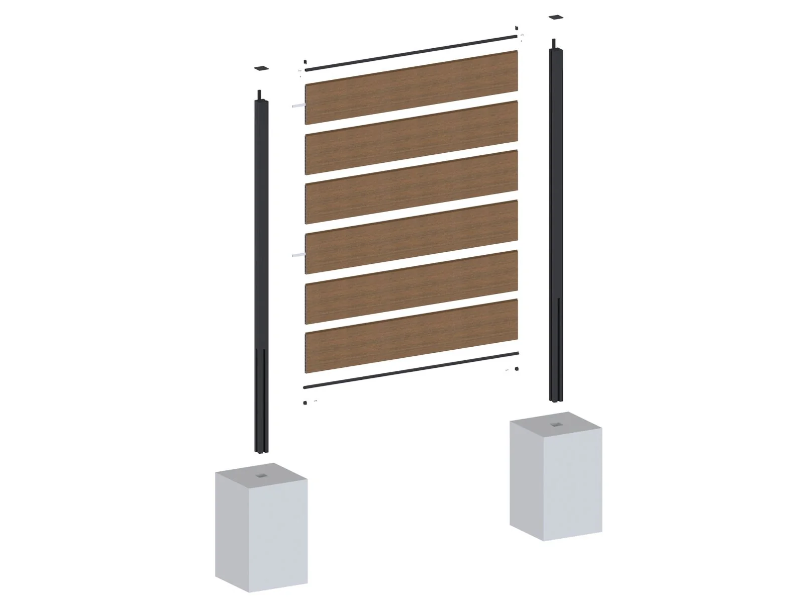 Linholm WPC Zaun Castello, Teak, 176 x 183 cm - Image 10