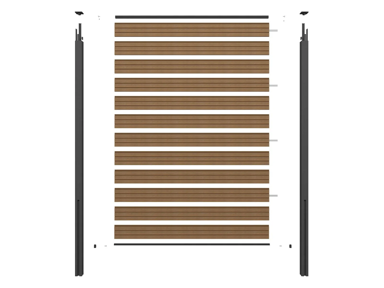 Linholm WPC Zaun Modena, Teak, 176 x 183 cm - Image 5