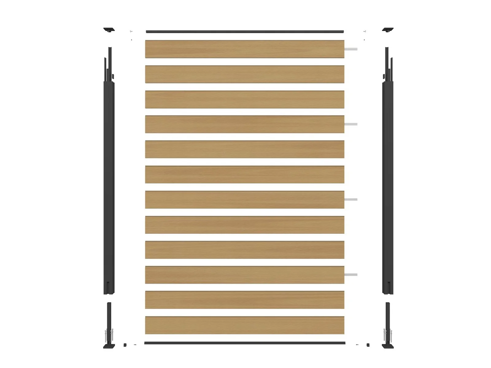 Linholm WPC Zaun Portland, Red Cedar, 176 x 183 cm - Image 9