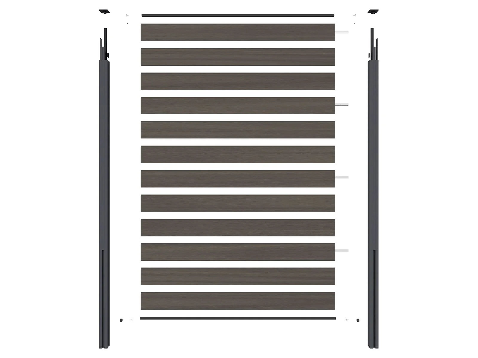 Linholm WPC Zaun Portland, Silver Gray, 176 x 183 cm - Image 4