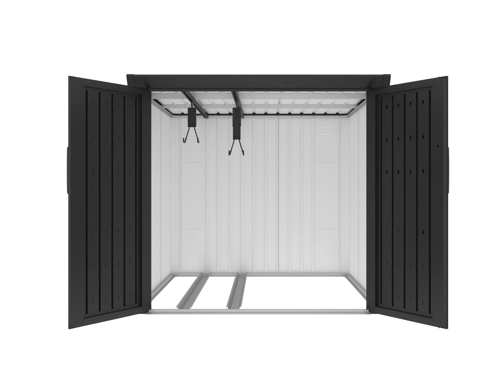 Norlinio Metall Fahrradgarage Faro 4 in Anthrazit, abschließbar - Image 3