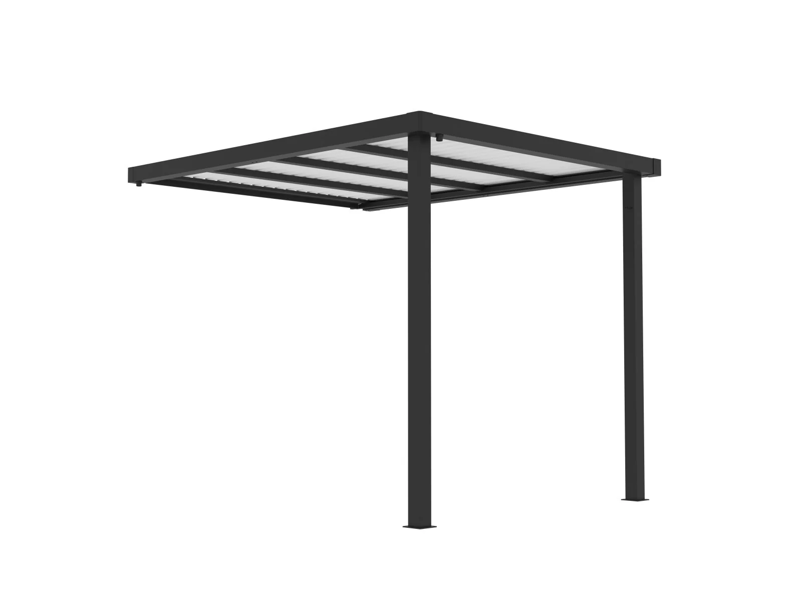 Norlinio Metall Gerätehaus Miro 1 mit Anbaudach in Anthrazit - Image 7