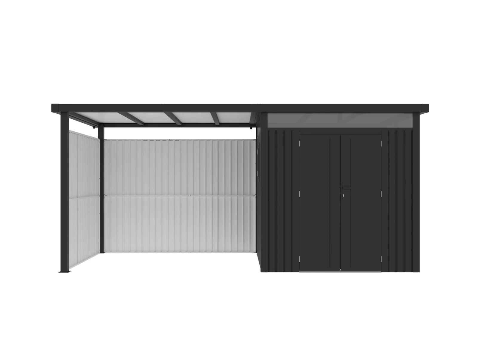 Norlinio Metall Wandset für Gerätehaus Miro 1, Anthrazit - Image 2