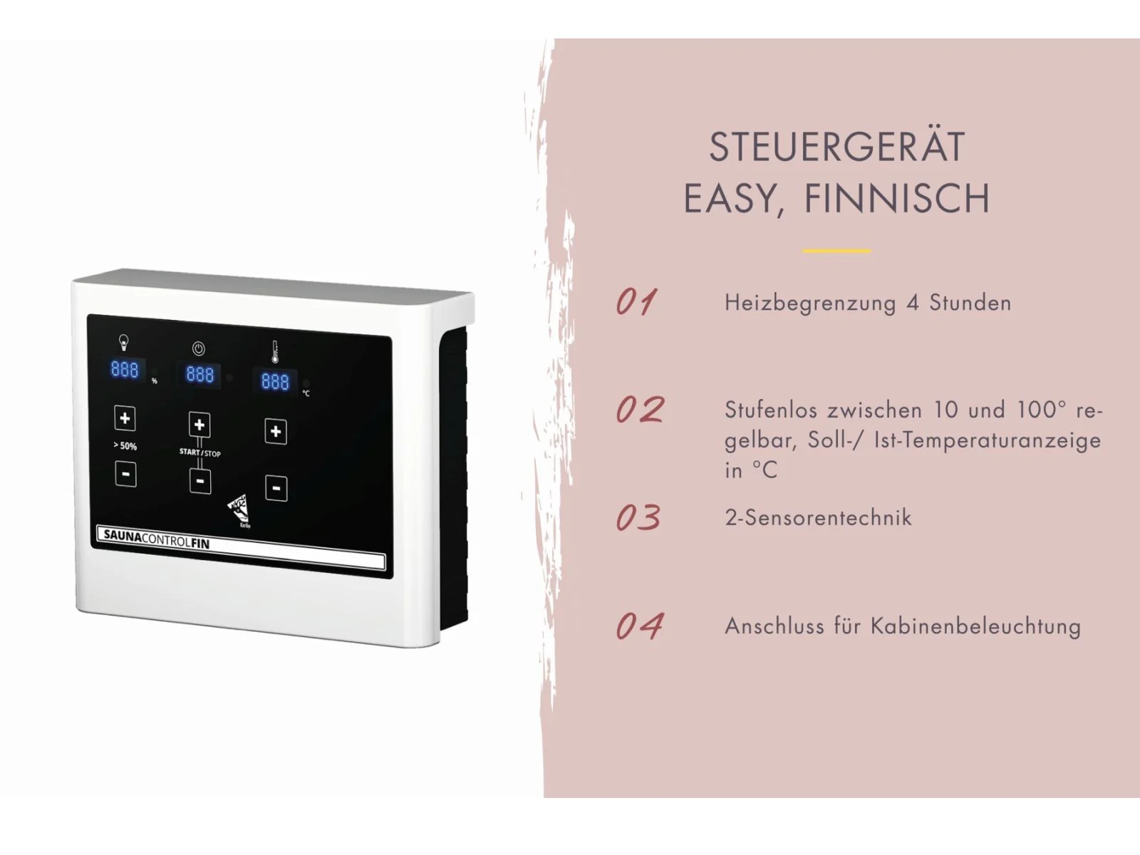 Norlinio Saunahaus Hella 2 terragrau 38 mm - inkl. 9 kW Ofen ext. Steuerung - mit Dacheindeckung und - Image 4