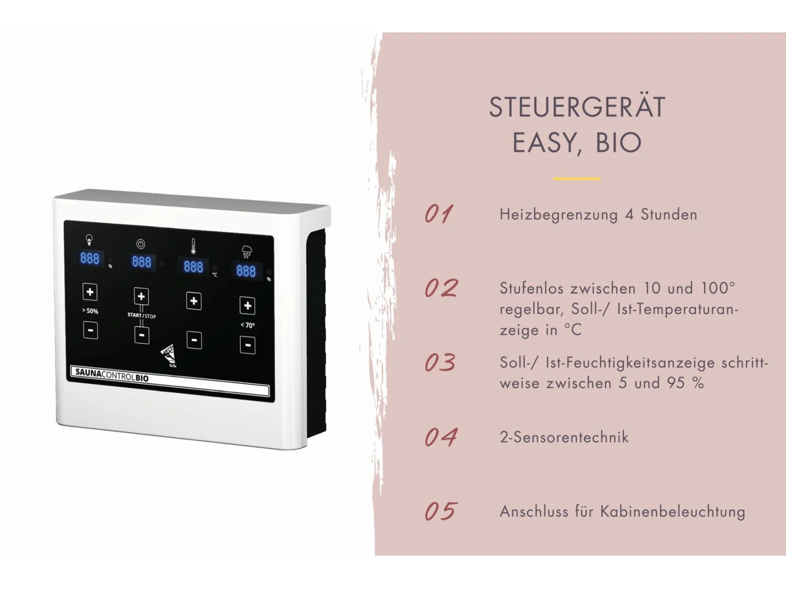 Norlinio Saunahaus Hella 3 terragrau 38 mm - inkl. 9 kW Bioofen ext. Steuerung - inkl. Dacheindeckung - Image 4