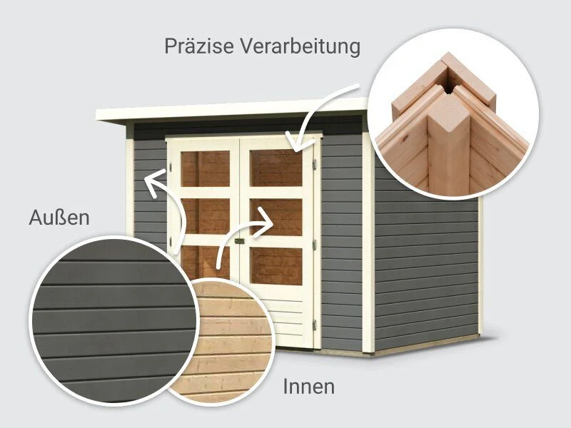 Norlinio Gartenhaus Stegen 3 terragrau inkl. Fußboden - Image 3