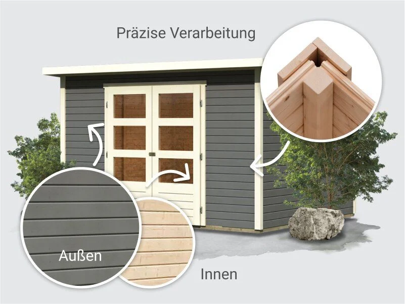 Norlinio Gartenhaus Stegen 5 in terragrau - Image 3
