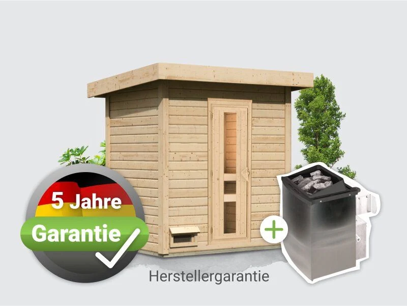Norlinio Saunahaus Hella 1 38 - inkl. 9 kW Ofen integr. Steuerung - inkl. Dacheindeckung un - Image 5