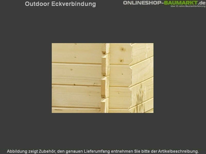 Outdoor Gartenhaus / Blockbohlenhaus William 250 2-Raum 28mm - Image 4