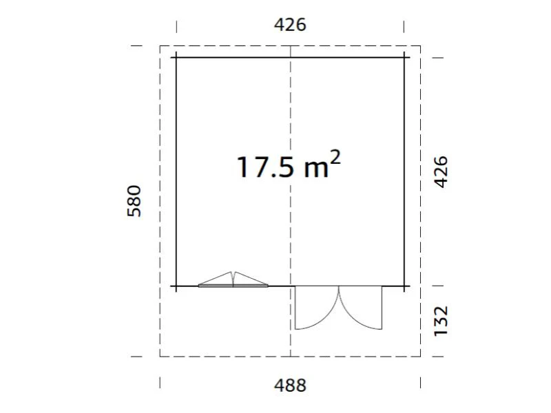 Palmako Blockbohlenhaus Britta 17,5 40 mm braune Tauchgrundierung - Image 3