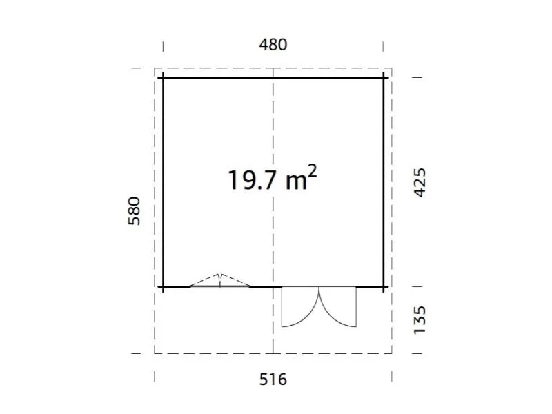 Palmako Blockbohlenhaus Britta 19,7 40 mm transparente Tauchgrundierung - Image 3