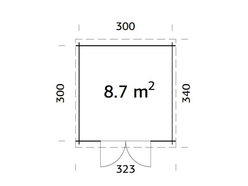 Palmako Blockbohlenhaus Ella 8,7 28 mm graue Tauchgrundierung - Image 3