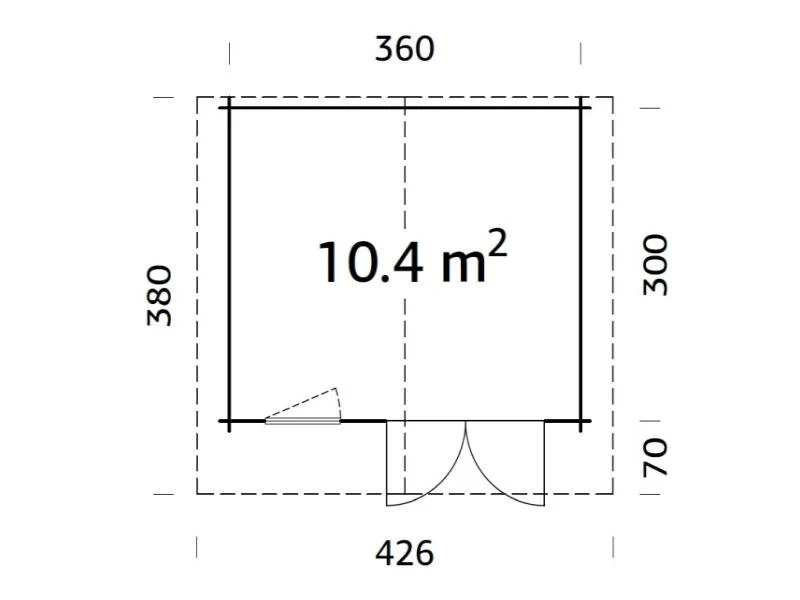 Palmako Blockbohlenhaus Emma 10,4 34 mm transparente Tauchgrundierung - Image 3