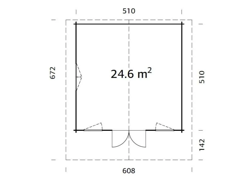 Palmako Blockbohlenhaus Helena 24,6 70 mm natur - Image 3