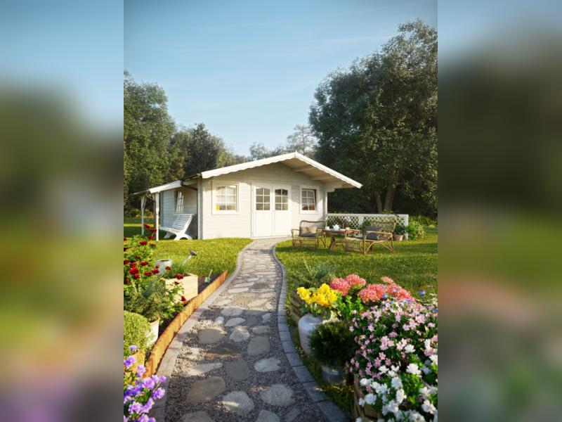 Palmako Blockbohlenhaus Helena 24,6 70 mm natur - Image 4