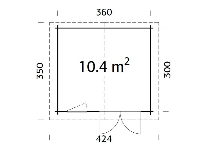 Palmako Blockbohlenhaus Klara 10,4 28 mm natur - Image 2