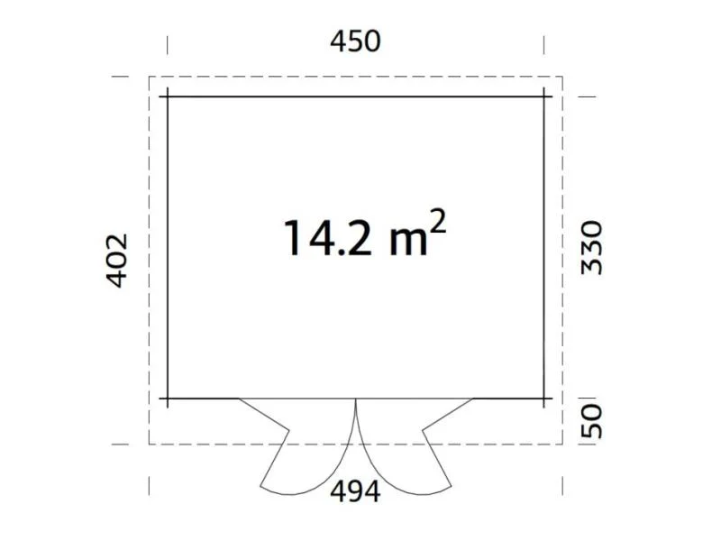 Palmako Blockbohlenhaus Lea 14,2 44 mm braune Imprägnierung - Image 2